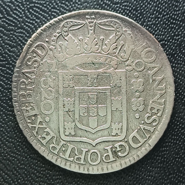 Joias . BRASIL 960 RÉIS 1817 R - P427 - Lindo Patacao - Prata foto 7