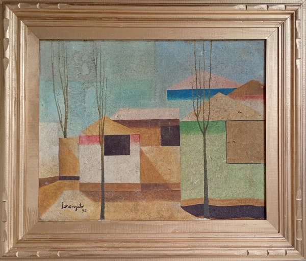 Arte . LORENZATO, óleo sobre tela. Medindo: 40 x 50 cm. Datado de 981. A.c.i.e - NO ...