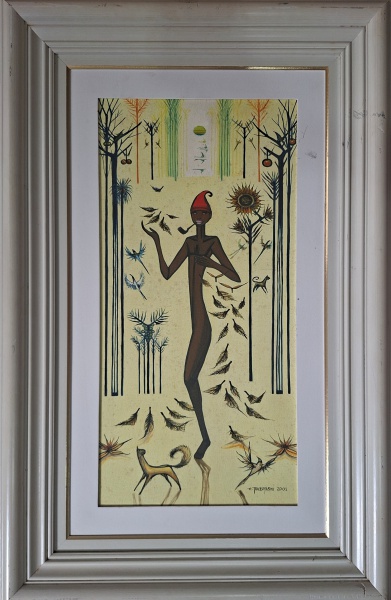 Joias . E. TAKABAYASHI, O.S.T. "Saci", medidas 60 x 30 cm. A.C.I.D. Datado de ...