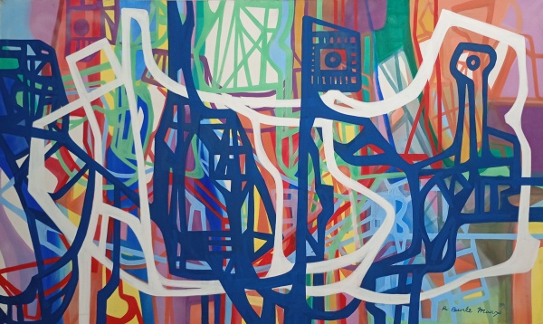 Joias . ROBERTO BURLE MARX, técnica mista sobre panneau. "Abstrato", medindo: ...
