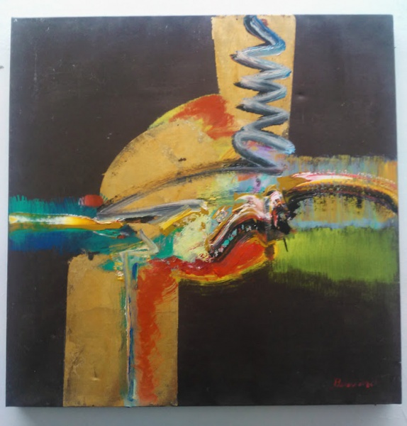 Arte . ANTONIO BANDEIRA "ABSTRATO" ASSINADO E DATADO 6 foto 2