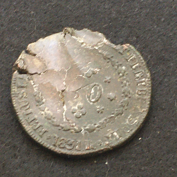 Joias . BRASIL XX RÉIS 1695 PPPP COM CARIMBO ESCUDETE - ANGOLA/ foto 7