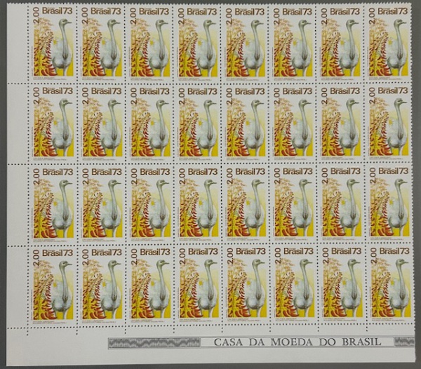 Joias . Regular 329 Bloco de 20 Selos 100 Réis RHM 150 UF'S foto 3