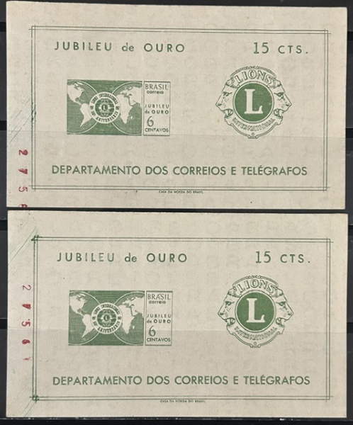 Joias . Regular 329 Bloco de 20 Selos 100 Réis RHM 150 UF'S foto 5