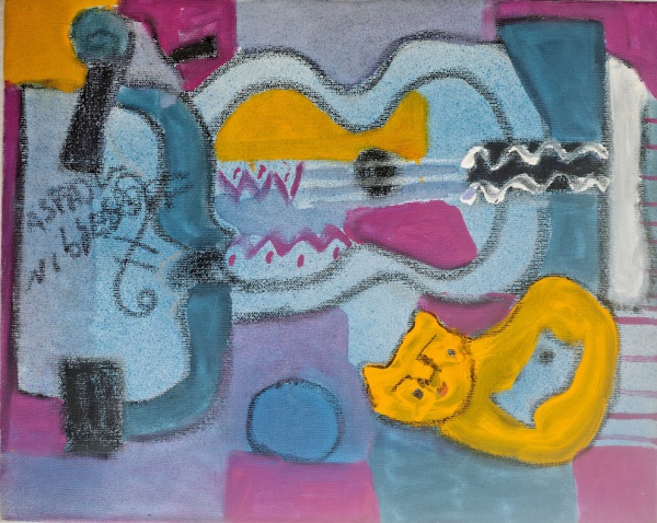 Arte . José Sabóia, Flautista, óleo sobre tela, 30x30cm, com m foto 7