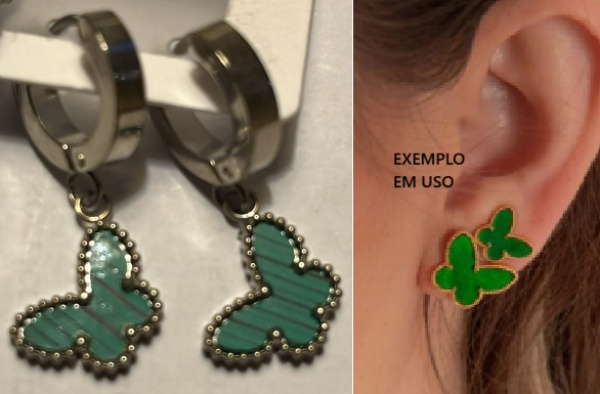 Joias . COLAR E PAR DE BRINCOS EM PRATA 950 COM ESMERALDAS LAPI foto 4