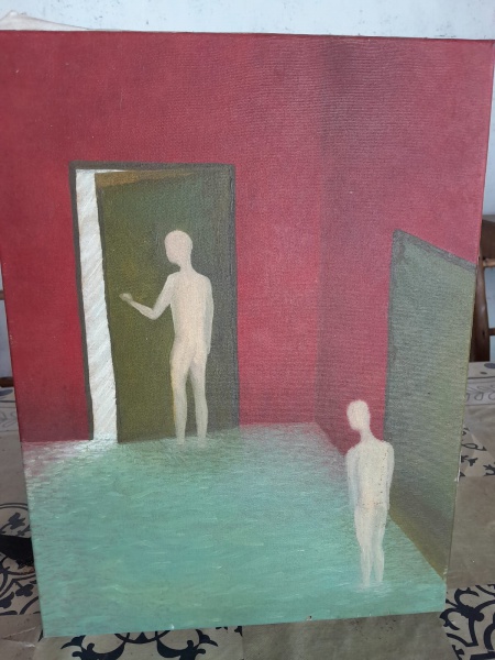 Arte . QUADRO ÓLEO SOBRE TELA TEATRO  - AUTORIA VIVIANE ALVES foto 3