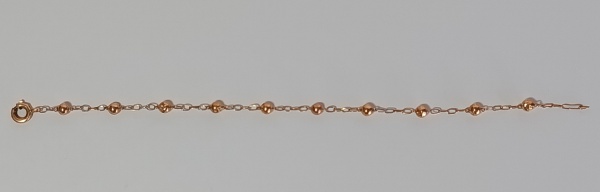 Ouro 18K - Pulseira Modelo Rosário em Ouro - 0,5g - 13,5cm Atendimento de  2ª a 6ª feira das 9h às 17h (51) 99737-8331 d
