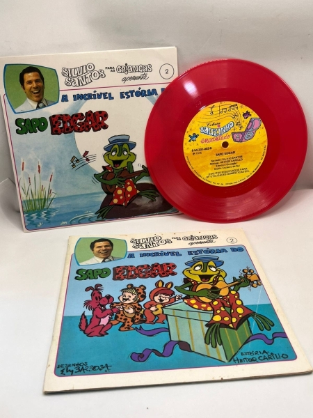 Raro Disco Compacto Silvio Santos SAPO EDGAR acompanha o Livro original - ano 1976 - ótimo estado