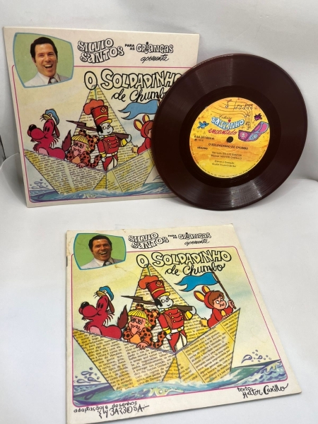 Raro Disco Compacto Silvio Santos - SOLDADINHO DE CHUMBO -acompanha o Livro original - ano 1976 - ótimo estado