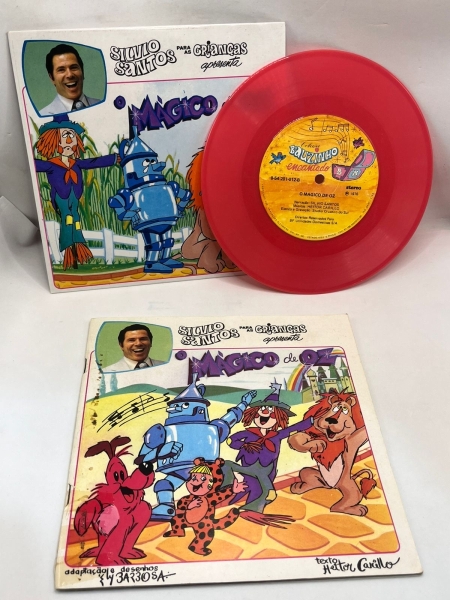 Raro Disco Compacto Silvio Santos - O MÁGICO DE OZ - acompanha o Livro original - ano 1976 - ótimo estado