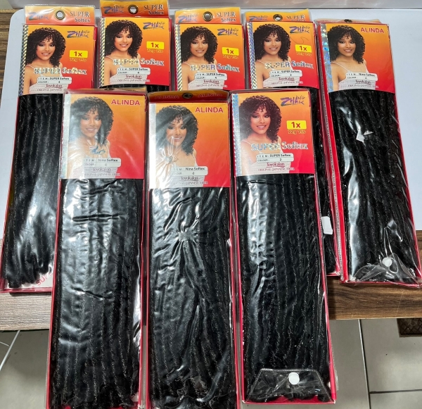 Lote De 8 kit de Cabelo Sintético Nina Softex Zhang Hair - Fibra Premium