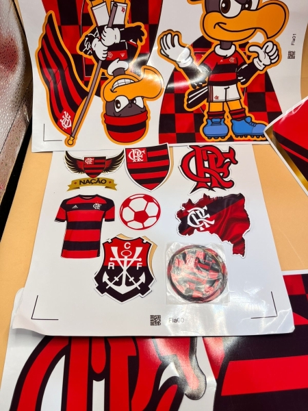 Lote de adesivos Flamengo