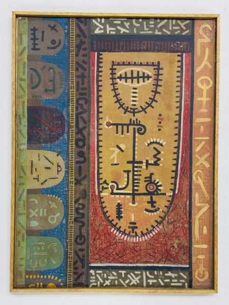 Arte . Niobe Xandó - "sem título", óleo s/tela colado em cartão, 72 x 53 cm, ...