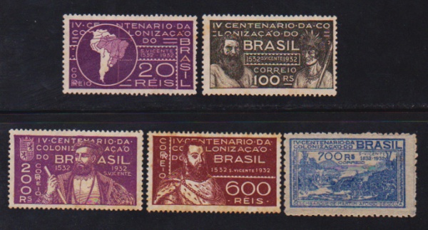 Joias . Brasil 1894 - Selo de 100 réis Madrugada Republicana, F foto 2