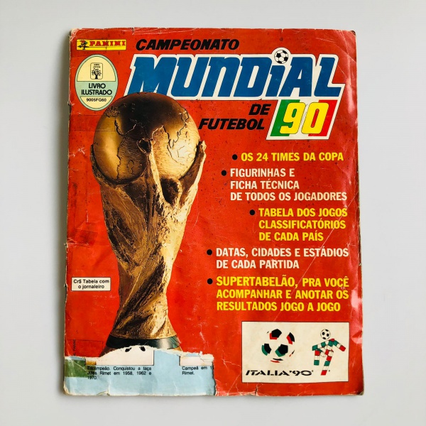 Joias . ITÁLIA 1990 - RARÍSSIMO ÁLBUM DE FIGURINHAS - CAMPEONATO MUNDIAL DE FUTEBOL ...