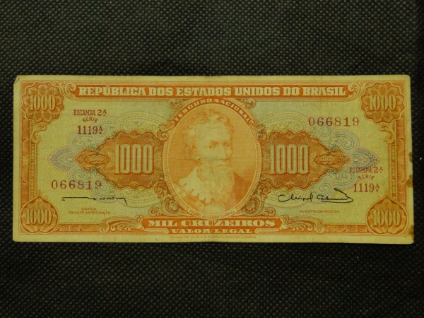 Joias . Brasil, cédula de 10 cruzeiros novos, Santos Dumont, co foto 4