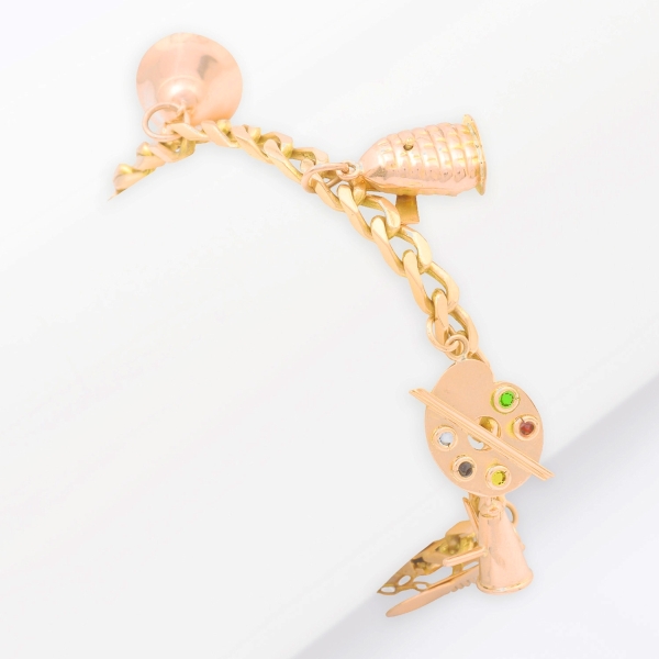 Joias . #8530 Colar Caveira ANIMALE em Ouro Branco 18K com 15 P foto 4
