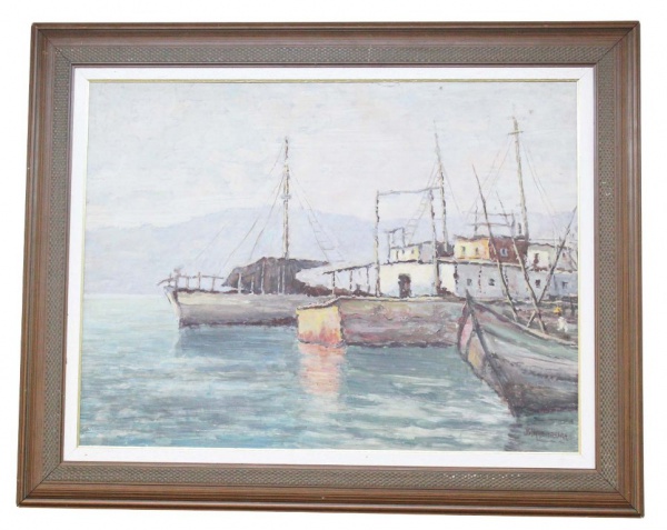 Arte . Quadro OST representando "CASEBRES", moldura em foto 1