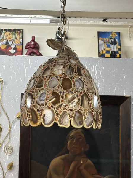 Joias . LUSTRE - uminaria de teto artesanal feita em estilo mosaico vitral com pedras ...