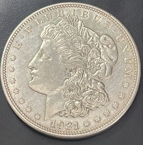 Joias . MOEDA DOS EUA - 1 DOLLAR 1921 (MORGAN) - PRATA .900% - DIAMETRO (+/-): 38,1mm.