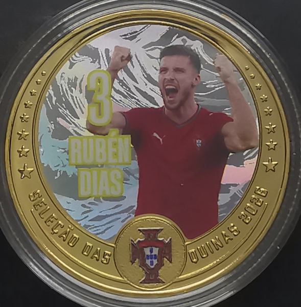 Joias . LINDA MEDALHA FOLHEADA A OURO DA SELEÇÃO PORTUGUESA PAR foto 2