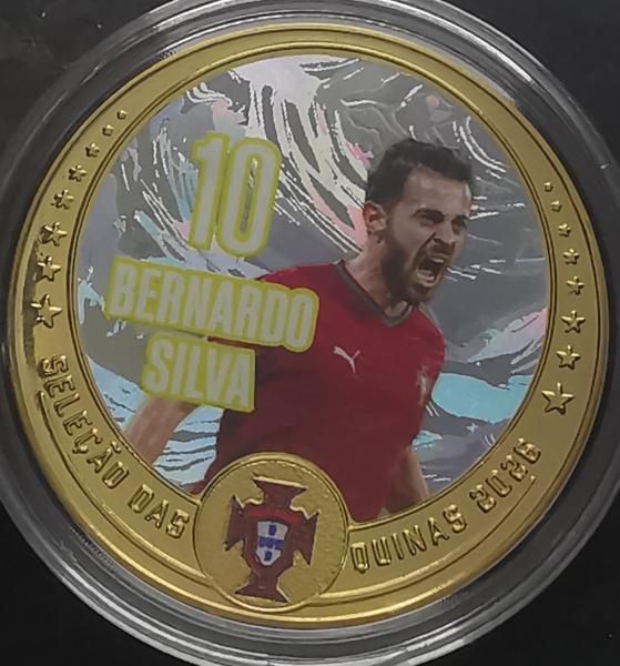 Joias . LINDA MEDALHA FOLHEADA A OURO DA SELEÇÃO PORTUGUESA PAR foto 3