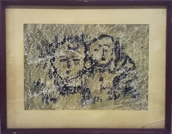 Arte . óleo sobre cartão foto 1
