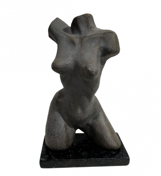Joias . Escultura e base de castiçal em bronze,de excelente fun foto 4