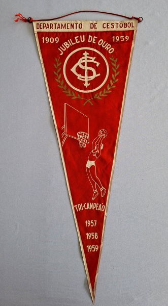 Joias . Peça histórica do acervo colorado Flâmula Oficial do Sport Club Internacional ...