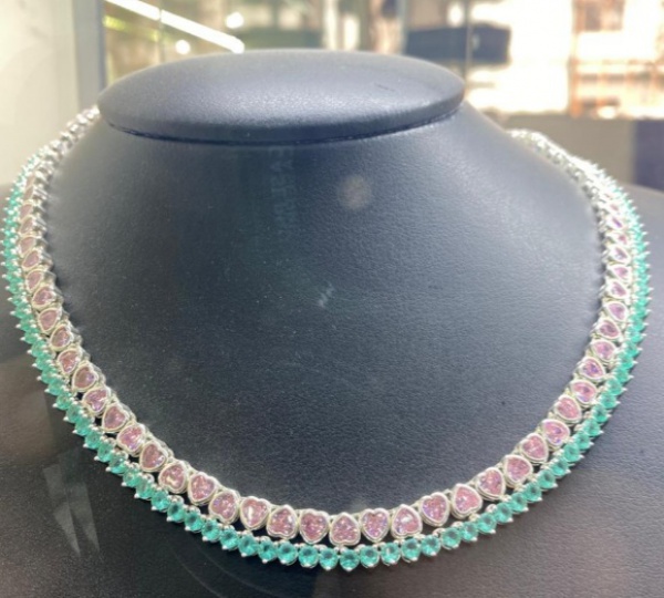 Joias . Pulseira Riviera em prata 950 gemas ametista natural, c foto 1