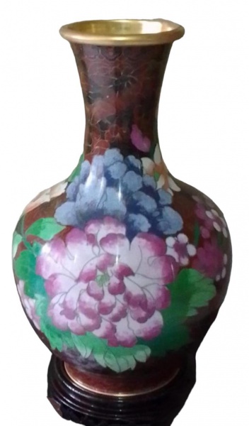 Joias . Belissimo potiche oriental antigo, com cenas a mão de b foto 7