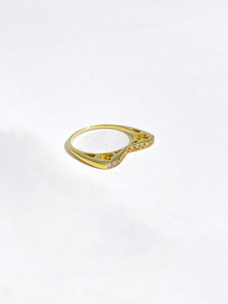 ANEL, EM OURO AMARELO, 18K, DIAMANTE, ARO: 19, PESO: 2.47 gr, LAPIDAÇÃO: 8/8, DIAMANTES: 12X 0,006, TOTAL DE : 0.072 CT | REF: T13104 | REF:T13104