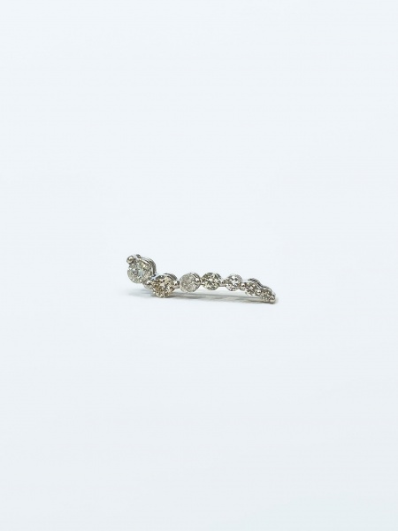 PINGENTE, EM OURO BRANCO, 10K, DIAMANTE, PENDENTE, TAMANHO: 2,0CM, PESO: 0.9 gr, LAPIDAÇÃO: BRILHANTE, DIAMANTES: 1X 0,14 - 1X 0,10 - 1X 0,070 - 1X 0,056 - 1X 0,040 - 1X 0,016 - 1X 0,025 - SI3 - L , T