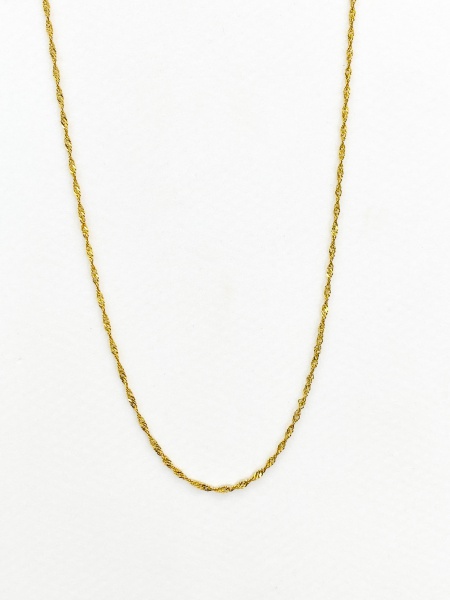 COLAR, EM OURO AMARELO, 18K, JÓIAS SCRAP, TAMANHO: 44cm, ELO: TRANÇADO, PESO: 1.68 gr | REF: T13033 | REF:T13033