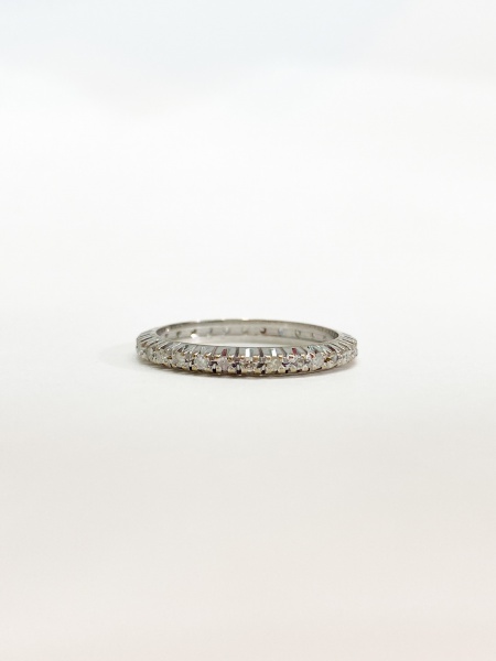 ALIANÇA RIVIERA, RIVIERA, EM OURO BRANCO, 18K, DIAMANTE, ARO: 16, PESO: 2 gr, LAPIDAÇÃO: 8/8, DIAMANTES: 30X 0,007 - I1 -L, TOTAL DE : 0.21 CT | REF: M12920 | REF:M12920