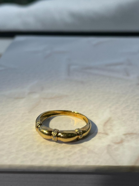 ANEL, EM OURO AMARELO, 18K, ARO: 18,5, PESO: 2.4 gr, DIAMANTES: 9X 0,001, TOTAL DE : 0.009 CT | REF: T9891 | REF:T9891