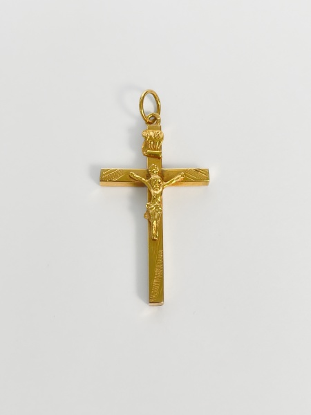 PINGENTE, EM OURO AMARELO, 19,2K, CRUCIFIXO, TAMANHO: 3,5CM, PESO: 1.8 gr | REF: T9783 | REF:T9783