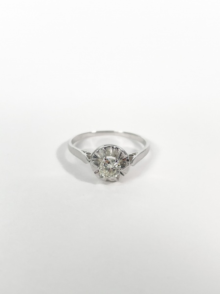 ANEL SOLITÁRIO, EM PLATINA, DIAMANTE, ARO: 17, PESO: 2.8 gr, DIAMANTES: 1X 0,35, TOTAL DE : 0.35 CT | REF: T9521 | REF:T9521