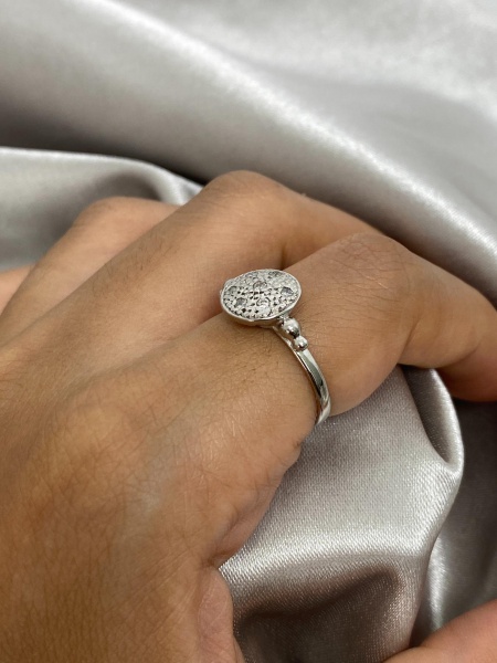 ANEL, EM OURO BRANCO, 18K, DIAMANTE, ARO: 16, PESO: 2.7 gr, DIAMANTES: 7X0,005, TOTAL DE : 0.035 CT | REF: T9428 | REF:T9428