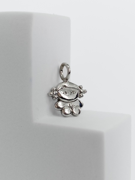 PINGENTE, EM OURO BRANCO, 18K, MENINA, TAMANHO: 1,5CM, PESO: 1.8 gr | REF: T9160 | REF:T9160