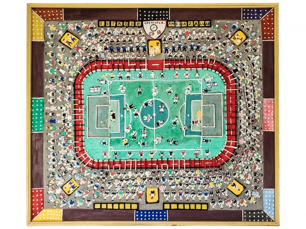 Joias . TIMBUCA (Acécio de Carvalho, 1942 - 2011). Vasco x Flamengo. Óleo sobre ...