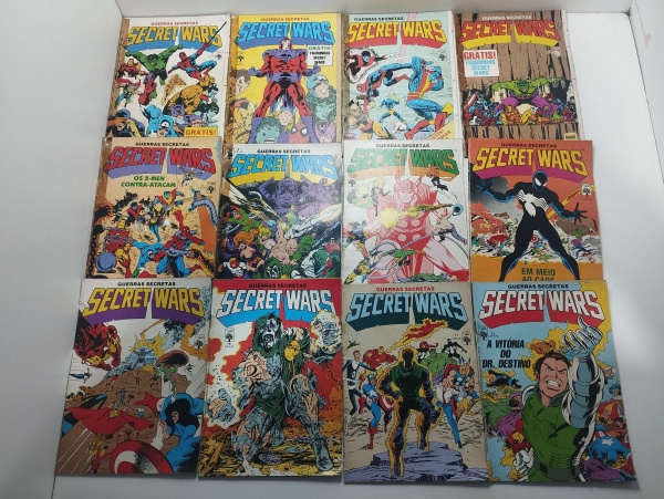 Lote 116 Coleção completa, com os 12 antigos gibis da saga Secret Wars/Guerras secretas, ... Valor a