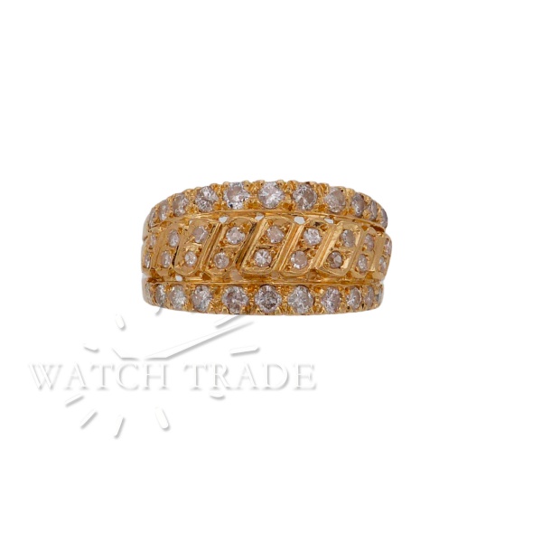 Relogios . ANEL APARADOR DE DIAMANTES EM OURO BRANCO 18K (0.750). foto 1