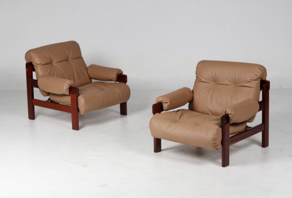 Joias . Jean Gillon - Italma - Brasil, c.1960 - SELADO e raríssimo par de poltronas ...