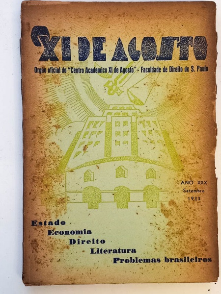 Arte . O XI de Agosto, Orgam Oficial do Centro Academico XI de foto 2