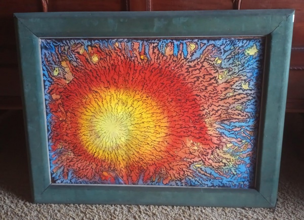 Arte . Gastao Formenti  Flores . óleo s/ Duratex . Assinado e foto 5
