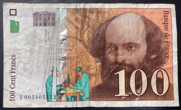 CEDULA DA FRANCA - 100 FRANCS 1997 - MBC.