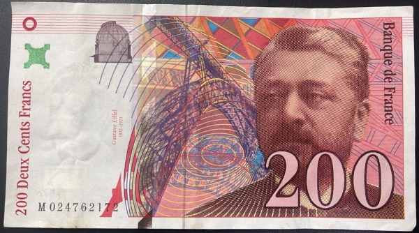 CEDULA DA FRANCA - 200 FRANCS 1996 - MBC.