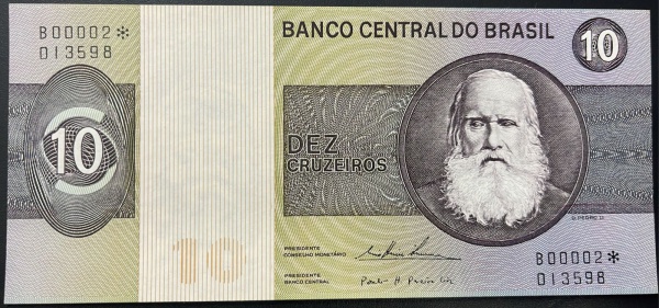 REPOSICAO (*) - CEDULA DO BRASIL - 10 CRUZEIROS - SOBERBA / FLOR DE ESTAMPA - C139a (REF. CATALOGO CLAUDIO AMATO) - CONFORME FOTOS.